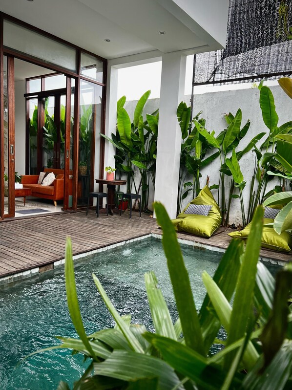 Outdoor pool - 2 Bedroom Private Pool Villa Near Beach Walking Distance to Shopping Mall (Bali)