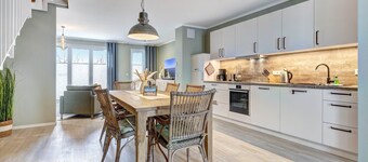 Modern vacation home with garden - 700 m to the beach and 300 m to the lake