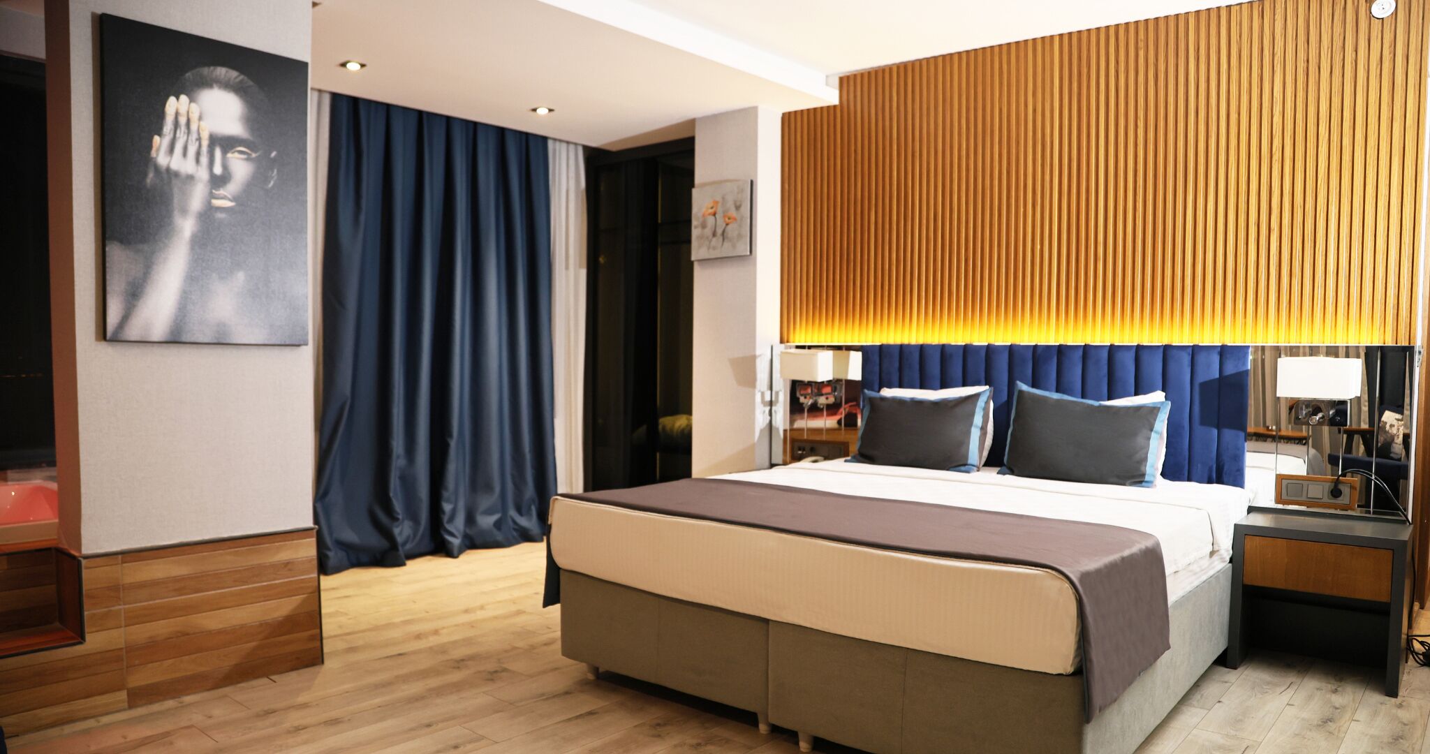 Quarto premium, vista para o mar | Roupas de cama de algodão egípcio, roupas de cama premium, frigobar