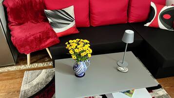 Smart-TV, Kamin, Bücher