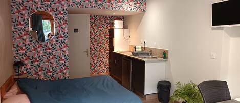 1 غرفة نوم وواي فاي وملاءات أسرّة