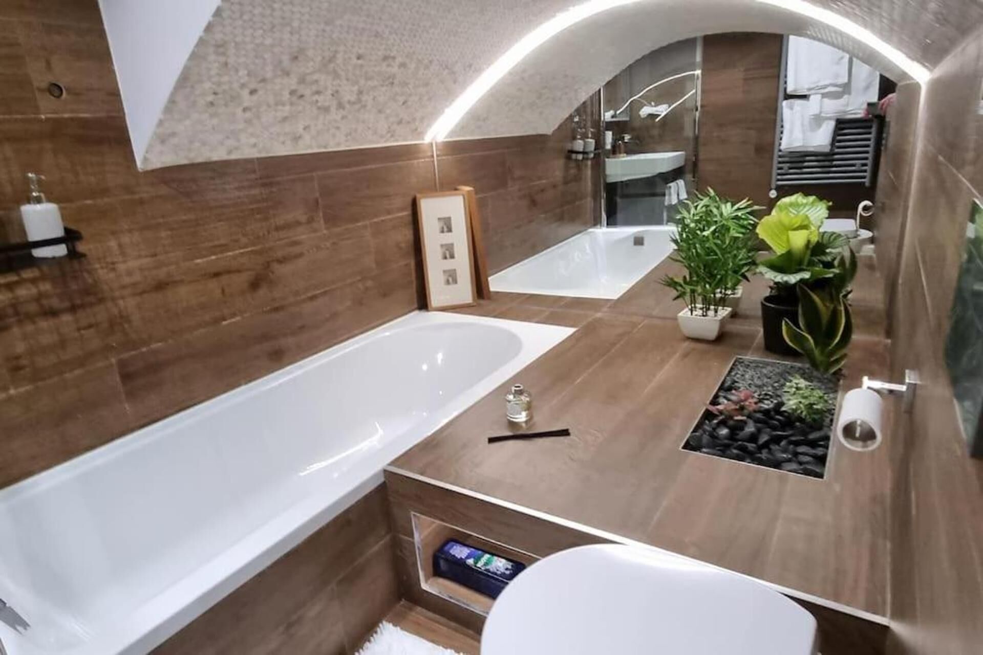 Apartment | Bathroom | Shower, hair dryer, towels
