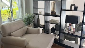 Smart TV, fireplace, video games, stereo
