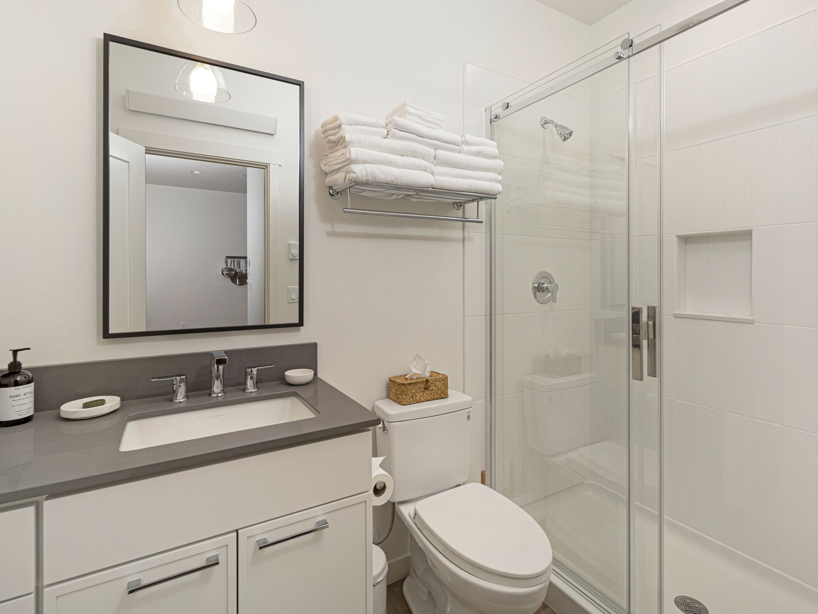 Shower, hair dryer