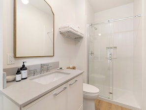 Shower, hair dryer - Newly Built Luxury Condo! Downtown! Haven 201 (Friday Harbor)