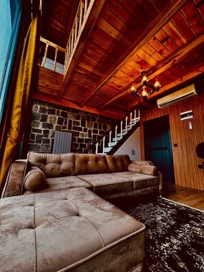 Classic Bungalow, Mountain View | Living area - Vadi Doğa Evleri (Ardesen)