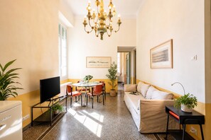 Family Apartment, 3 Bedrooms, Microwave (Precious Apartment Genova Historic) | Living area - Precious Apartment Genova Historic Center (Genoa)