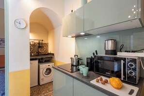Family Apartment, Multiple Bedrooms (Precious Apartment Genova Historic) | Private kitchen | Fridge, microwave, stovetop, dishwasher - Precious Apartment Genova Historic Center (Genoa)