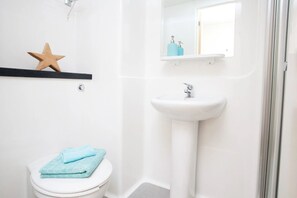 Towels, soap, shampoo, toilet paper