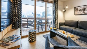 Living room - Apartment in La Chapelle Near Cret-beni Lift (La Chapelle-d'Abondance)
