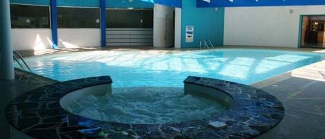 Indoor pool, a heated pool