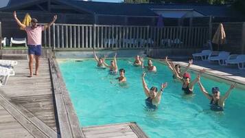 Een verwarmd zwembad