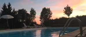 A heated pool