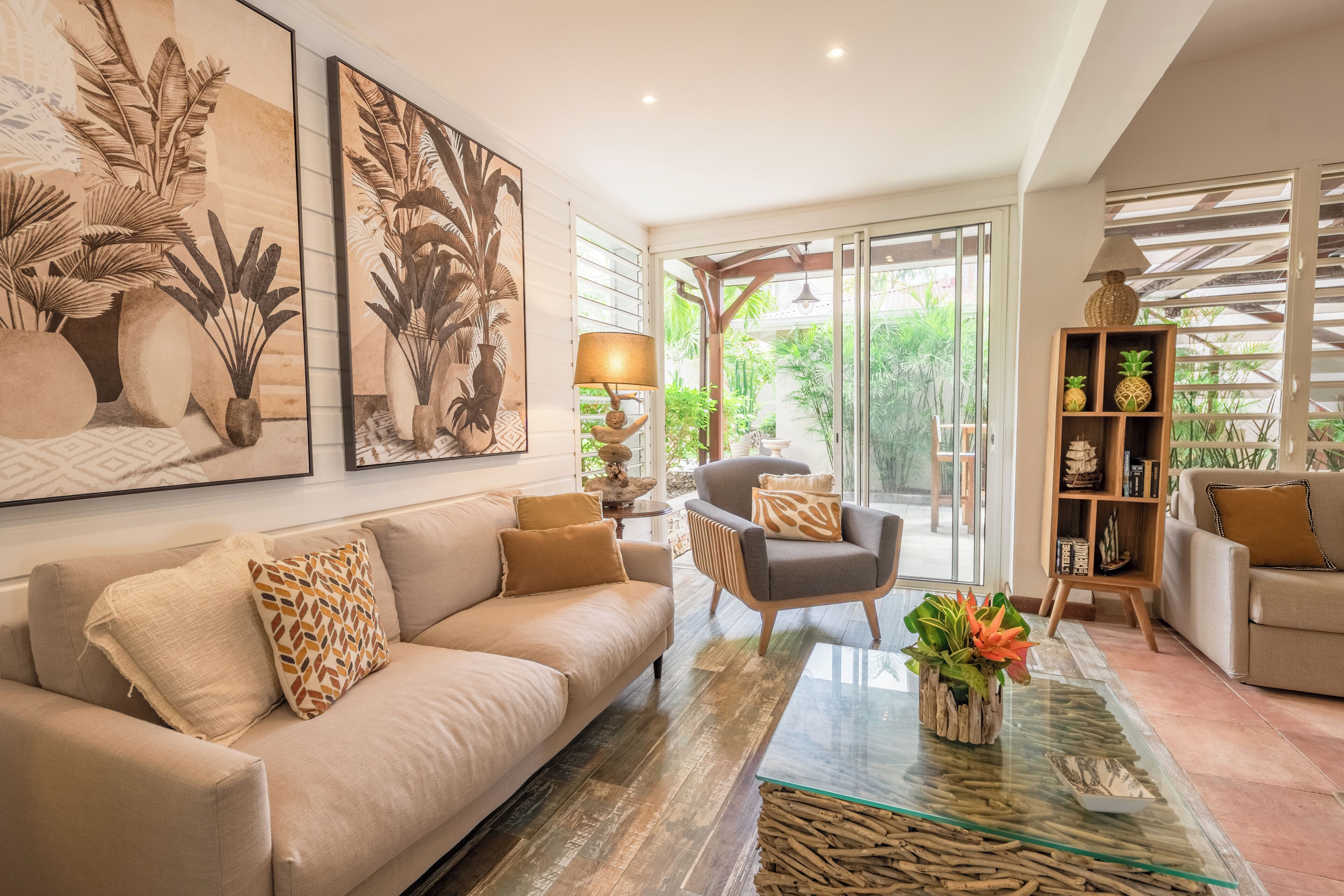 Luxury Villa, Private Pool, Sea View | Living area | 160-inch Smart TV with satellite channels, books, pay films