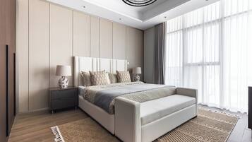 Lägenhet City - 2 sovrum - viss havsutsikt | 2 sovrum, skrivbord, arbetsyta för laptop och mörkläggningsgardiner