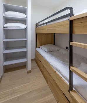 3 habitaciones y ropa de cama