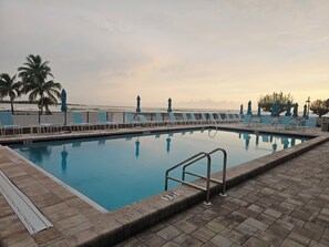 Outdoor pool, a heated pool