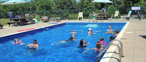 Outdoor pool, a heated pool