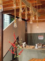 Fridge, stovetop, cookware/dishes/utensils