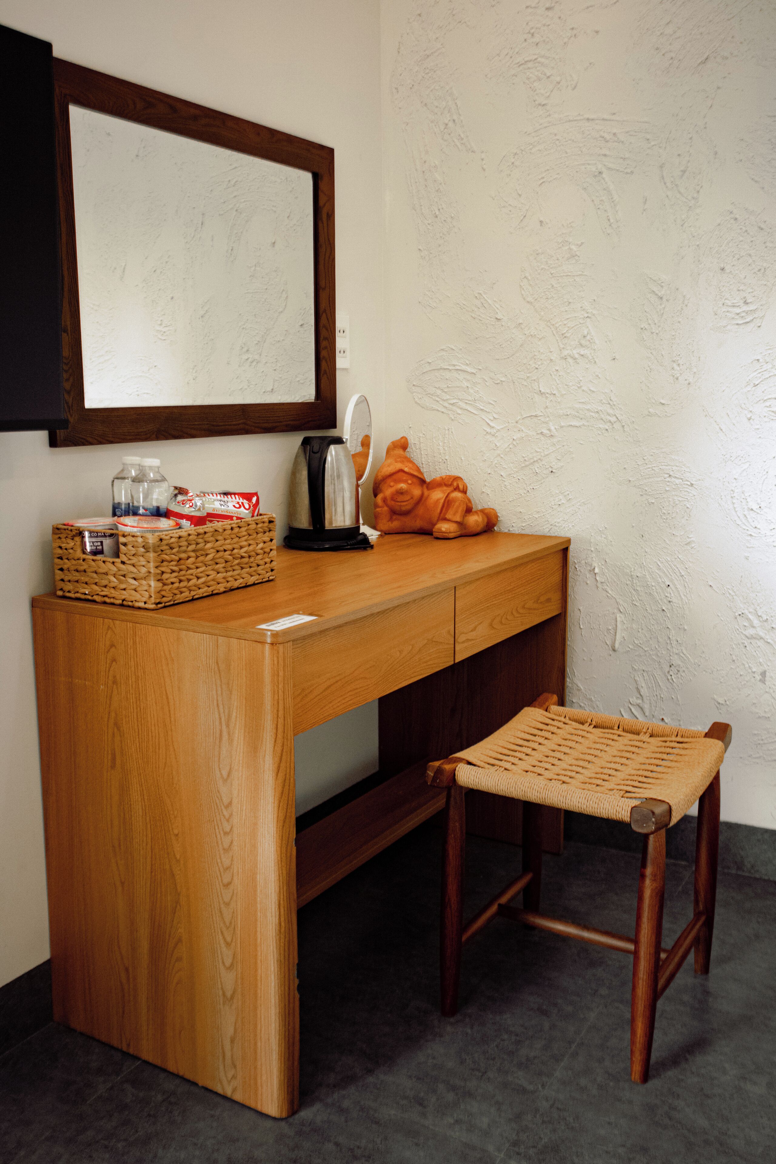 Deluxe Triple Room, Garden View | In-room safe, desk, laptop workspace, blackout curtains