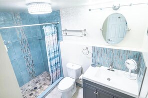 Hair dryer, towels