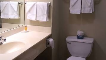 Chuveiro/banheira combinados, produtos de toalete biodegradáveis