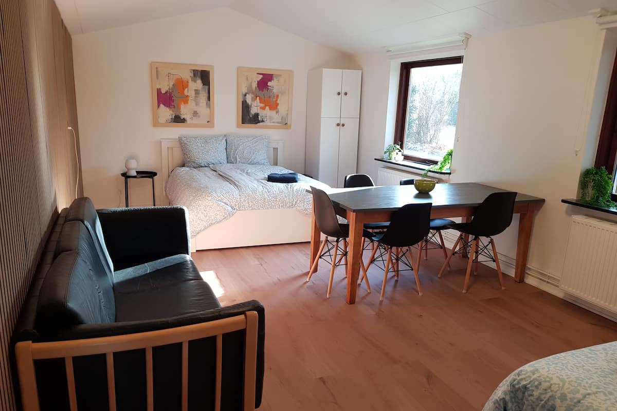 Comfort-Apartment | Daunenbettdecken, Verdunkelungsvorhänge, schallisolierte Zimmer