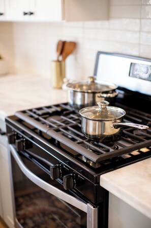 Microwave, oven, stovetop, dishwasher