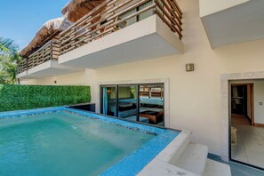 Apartment, 2 Schlafzimmer, eigener Pool, Strandnähe | Balkon