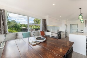 Fridge, microwave, dishwasher, toaster