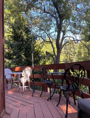 Outdoor dining - Charming 2-bedroom house in Lake Arrowhead (Lake Arrowhead)