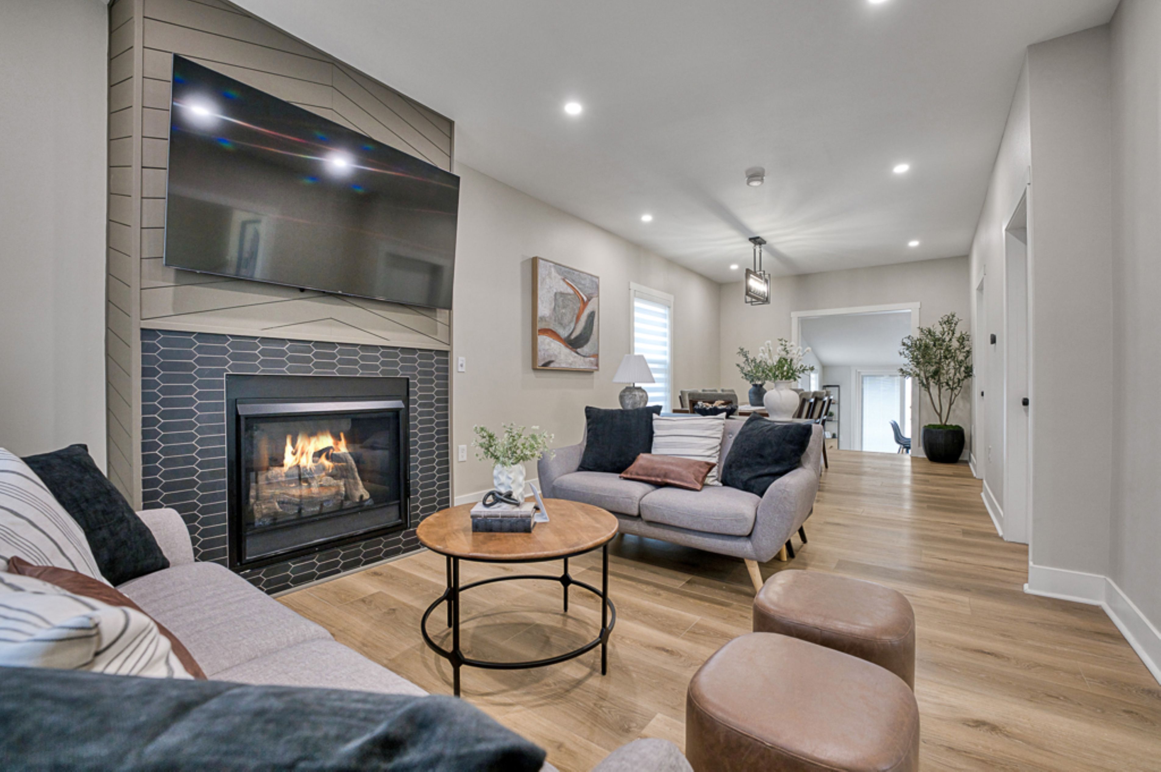 TV connectée, cheminée