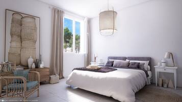 1 slaapkamer, een strijkplank/strijkijzer, reisbedje, wifi