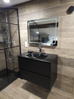 Douche, sèche-cheveux, papier toilette