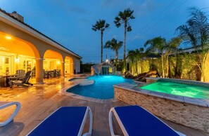Outdoor pool, a heated pool