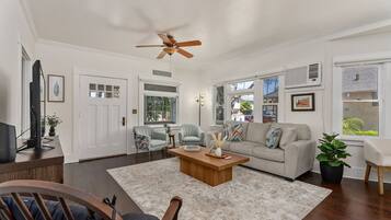 Älytelevisio, takka, kirjoja