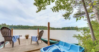 Private Dock & Deck: Tranquil Dam Pond Cottage!