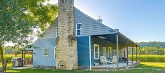Hot Tub & Creek Views: Secluded Perryville Cabin