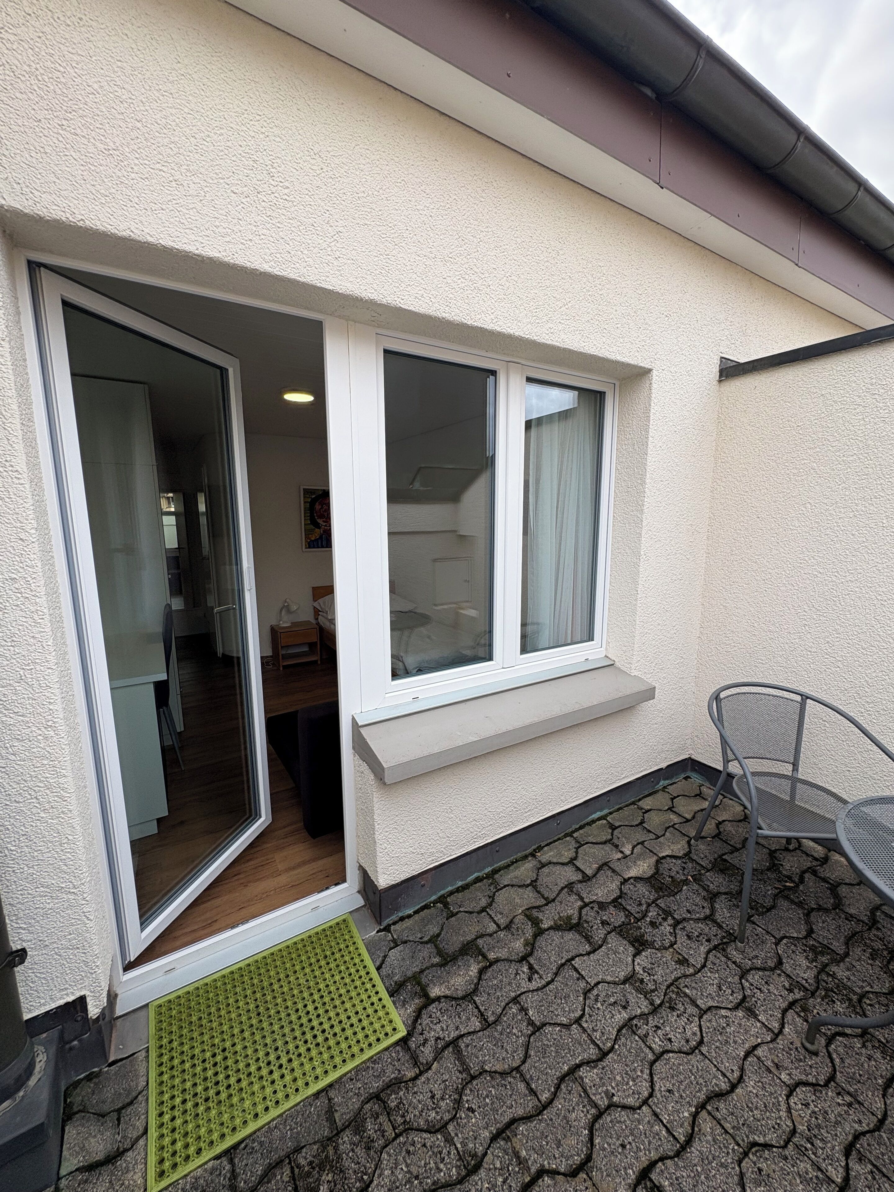 Basic-Einzelzimmer, Balkon, Blick auf den Innenhof | Balkon