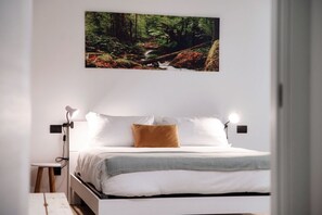 1 chambre, coffre-fort, fer et planche à repasser
