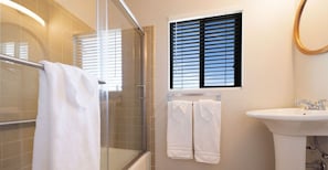 Hair dryer, towels