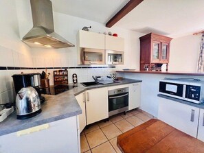 Fridge, oven, dishwasher, toaster