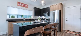 Modern 2-BR Townhome w/ Garage, AC & Workspace