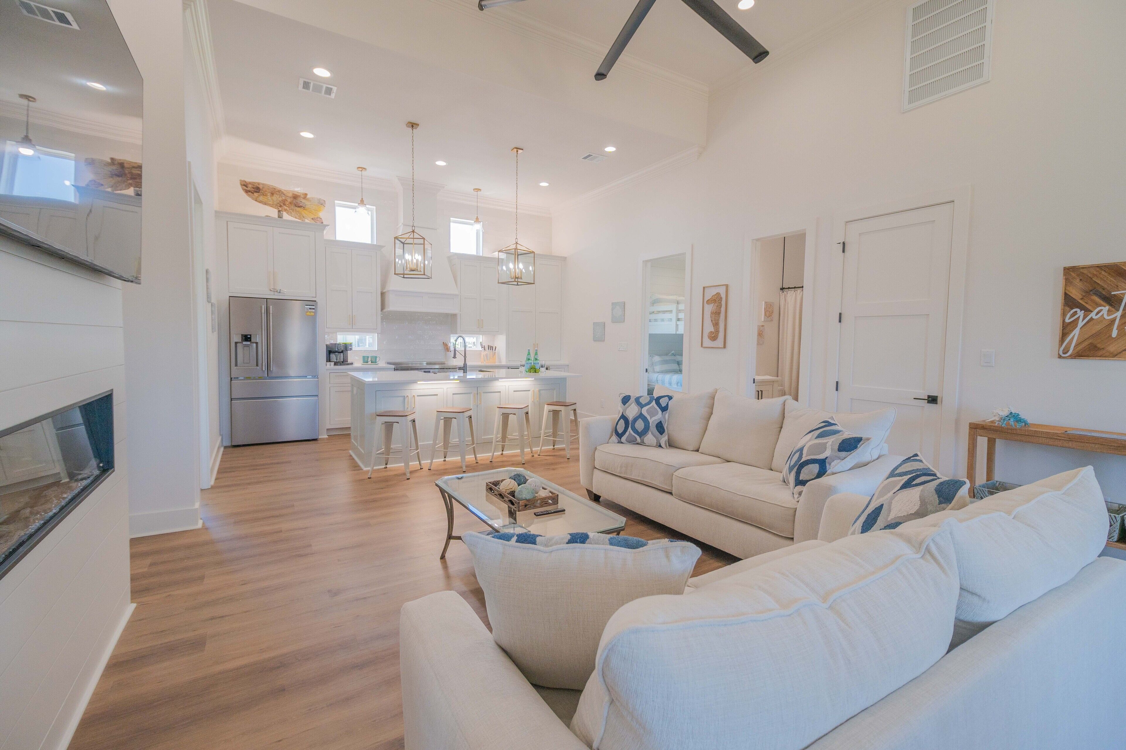 TV connectée, cheminée