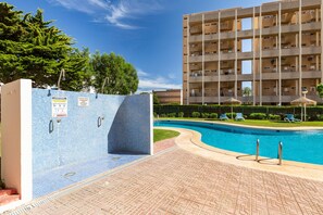 Pool - Apartment 'El Buen Sol' with Sea View, Shared Pool and Wi-Fi (La Manga)