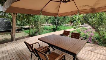 Family Studio Suite, Patio, Courtyard View | Terrace/patio