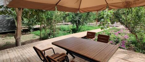 Family Studio Suite, Patio, Courtyard View | Terrace/patio