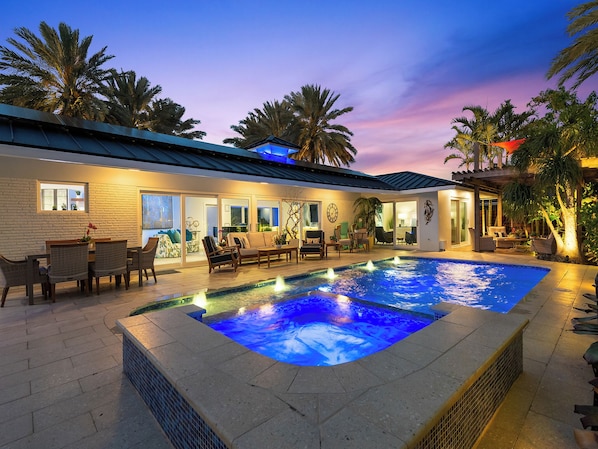 A heated pool
