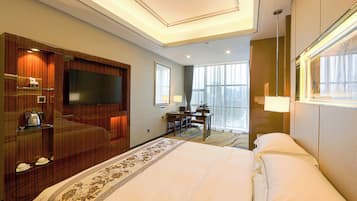 Basic Single Room, River View | Premium bedding, memory-foam beds, desk, laptop workspace