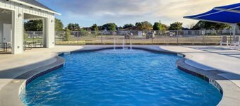 Stunning lakefront home on Lake LBJ with private pool spa and outdoor shower